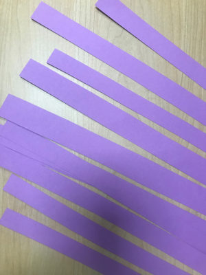Paper strips for weaving