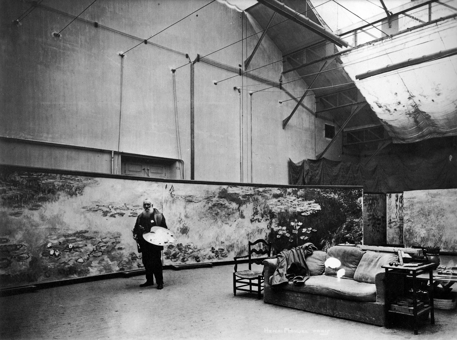 Claude Monet in his studio