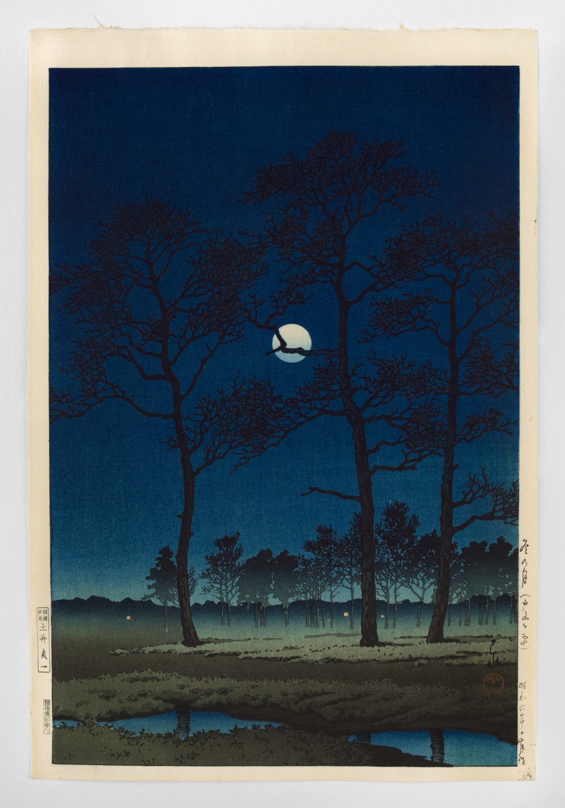 Winter Moon over Toyama Plain