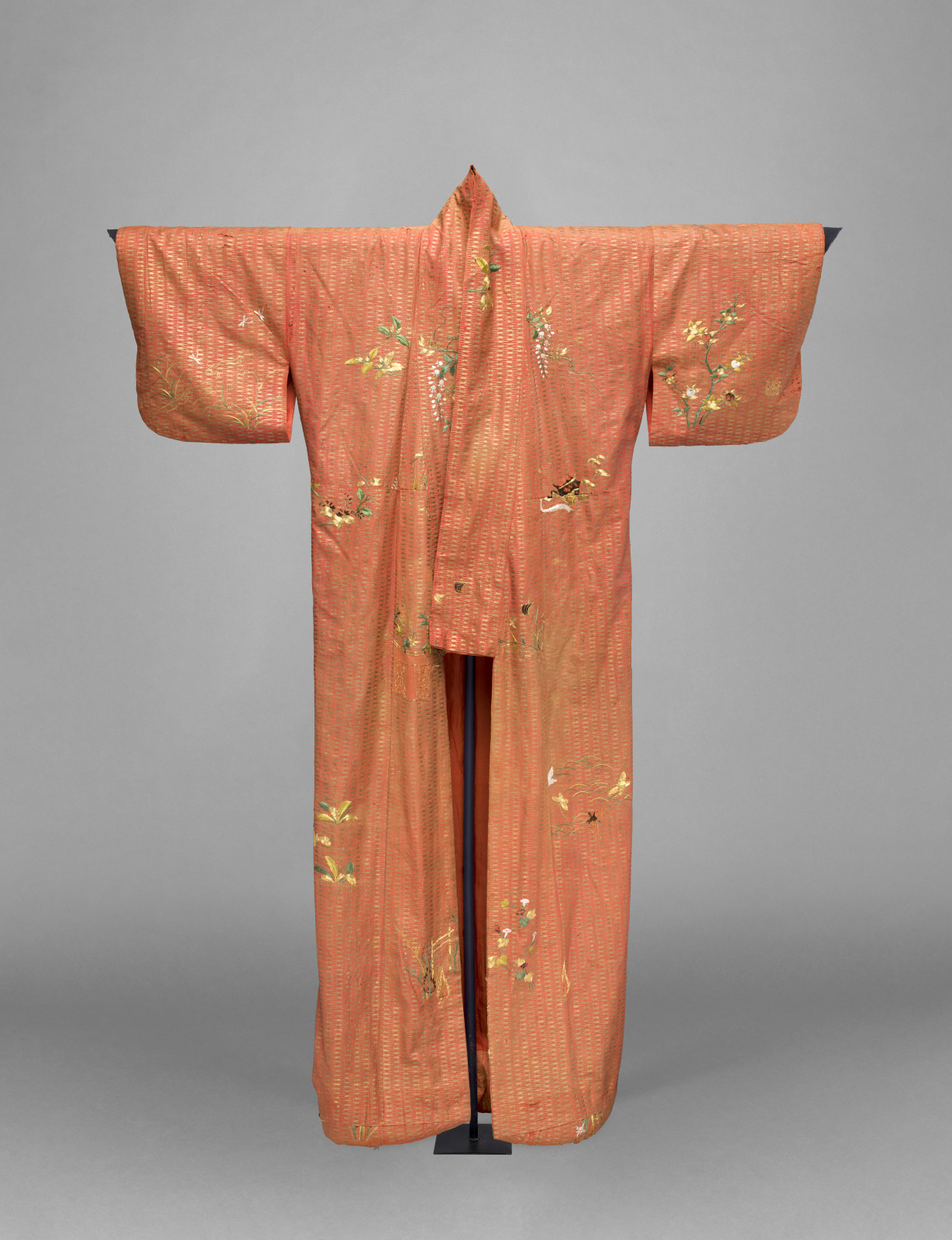 Nō Costume (nuihaku) with Design of Landscapes and Floral Vines
