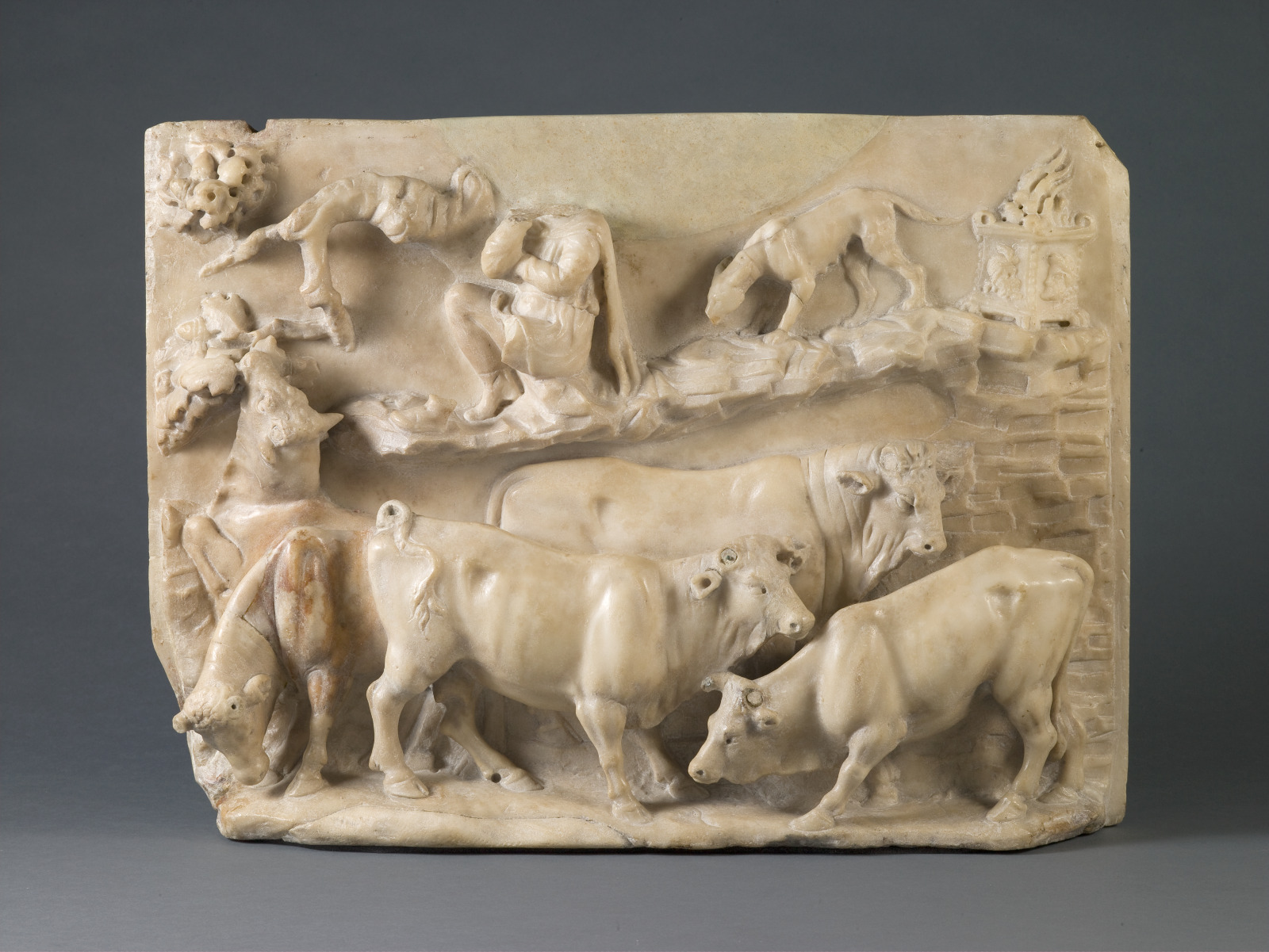 Relief of Shepherd and Cows