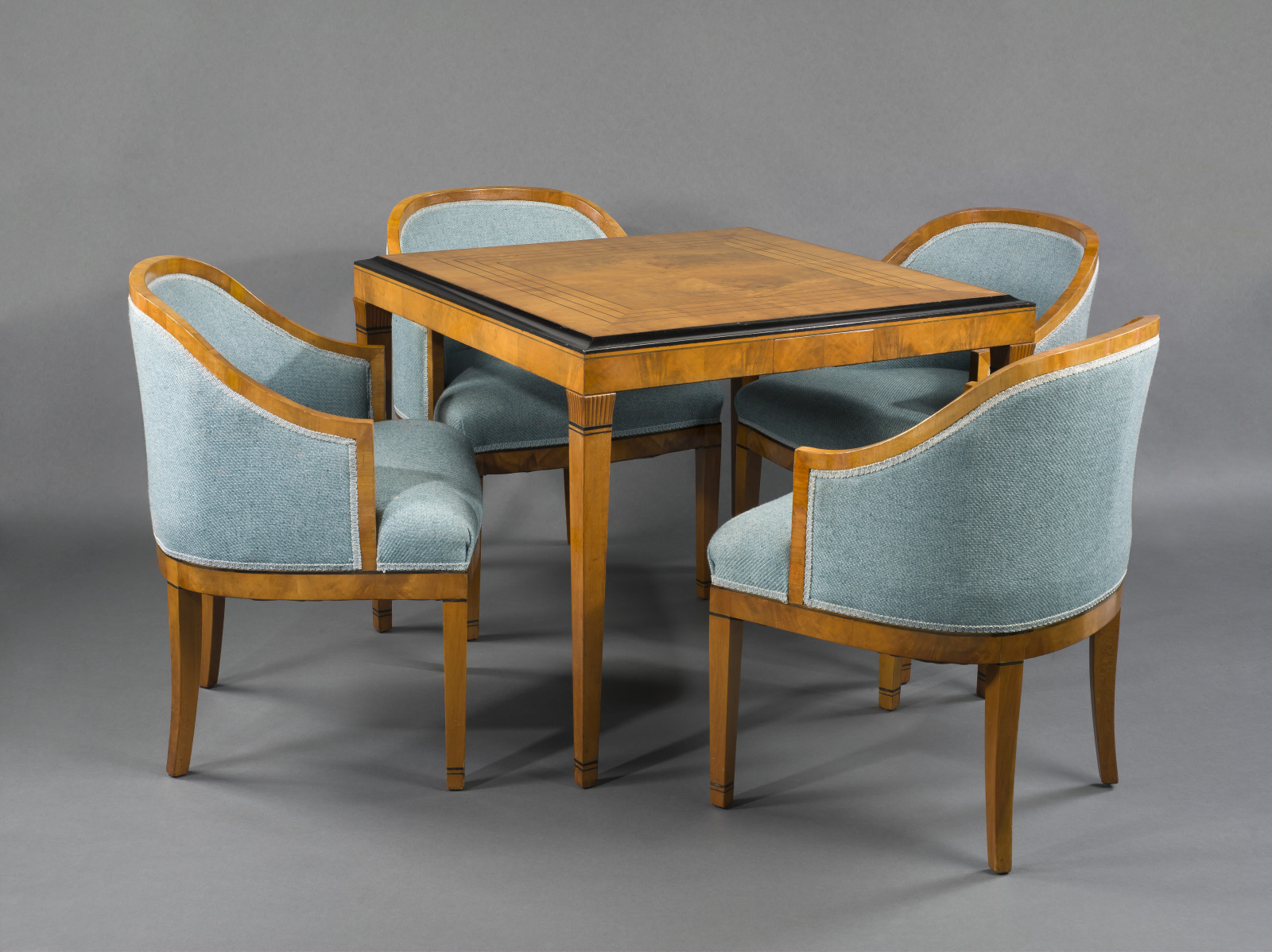 Armchairs, Charles Eames, American, 1907–1978, 1936–38, Cherry veneer, replacement wool upholstery