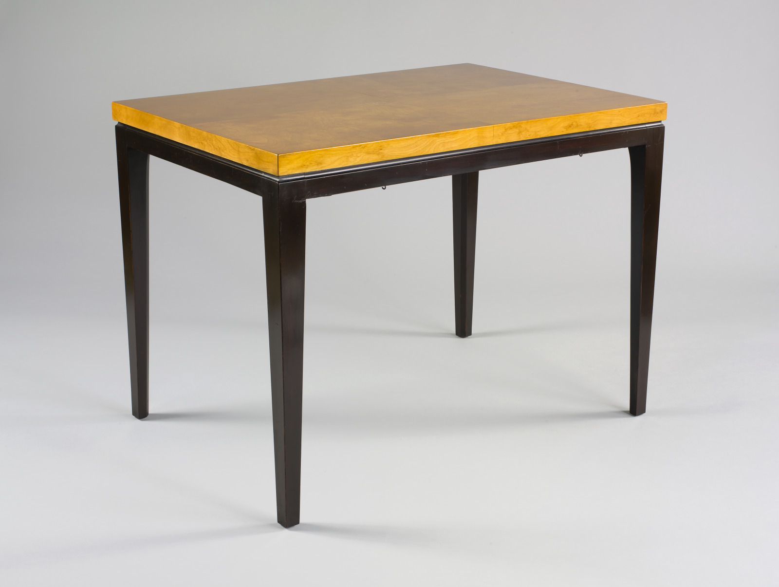 Third section of a three-part dining table, Victor Proetz, American, 1897–1966, c.1938, Birch veneer and lacquered wood