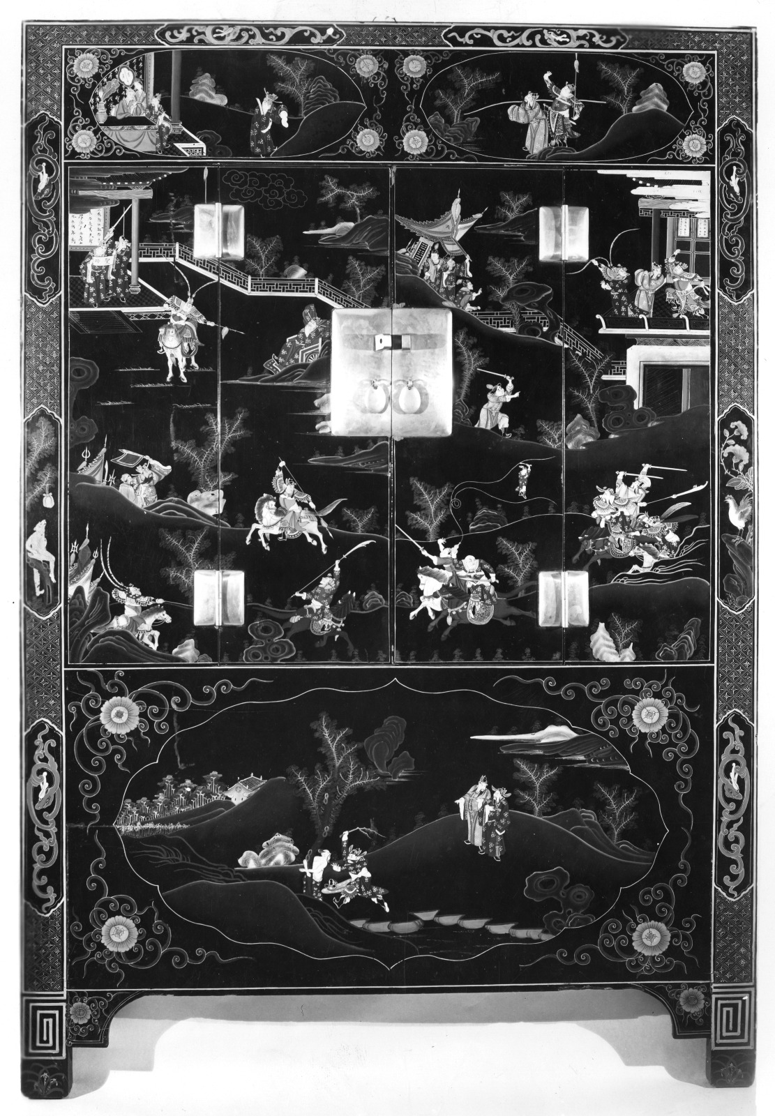 Chest Front, Chinese, late 19th–early 20th century, Wood, lacquered