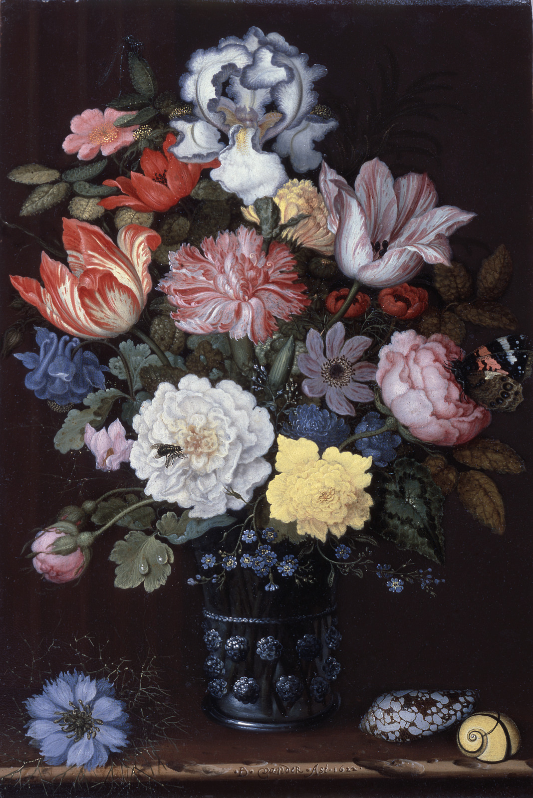 Floral Still Life with Shells