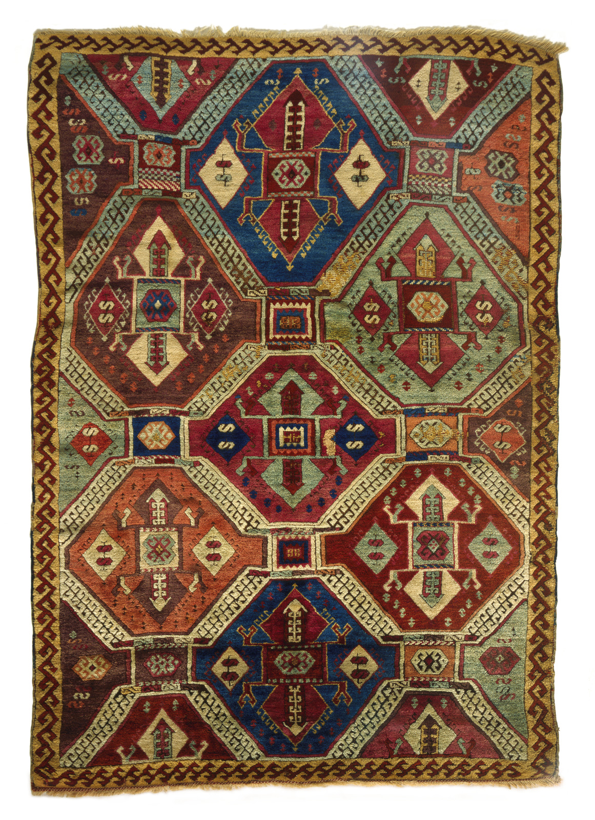 Carpet with Hexagonal Compartments