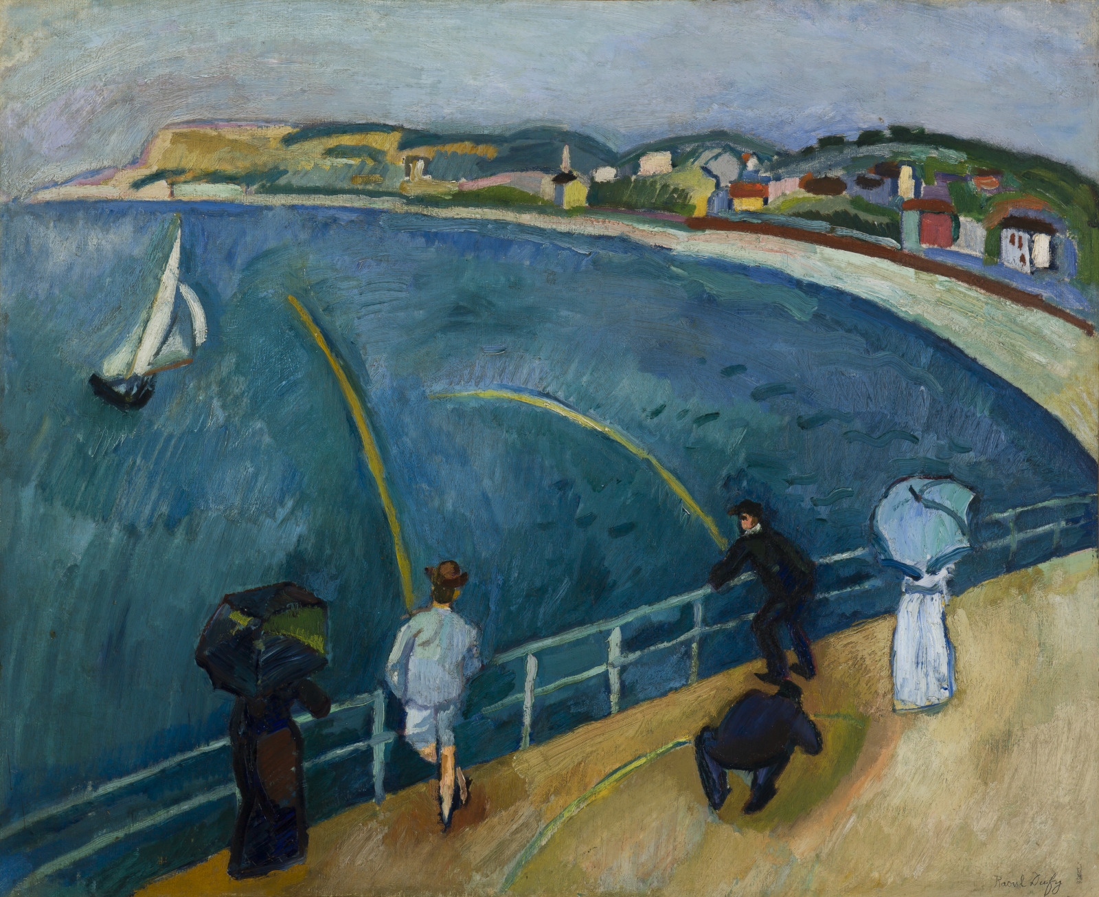 Raoul Dufy、La Plage de Sainte-Adresse The Beach at Sainte Adresse (1902) by Raoul Dufy – Artchive