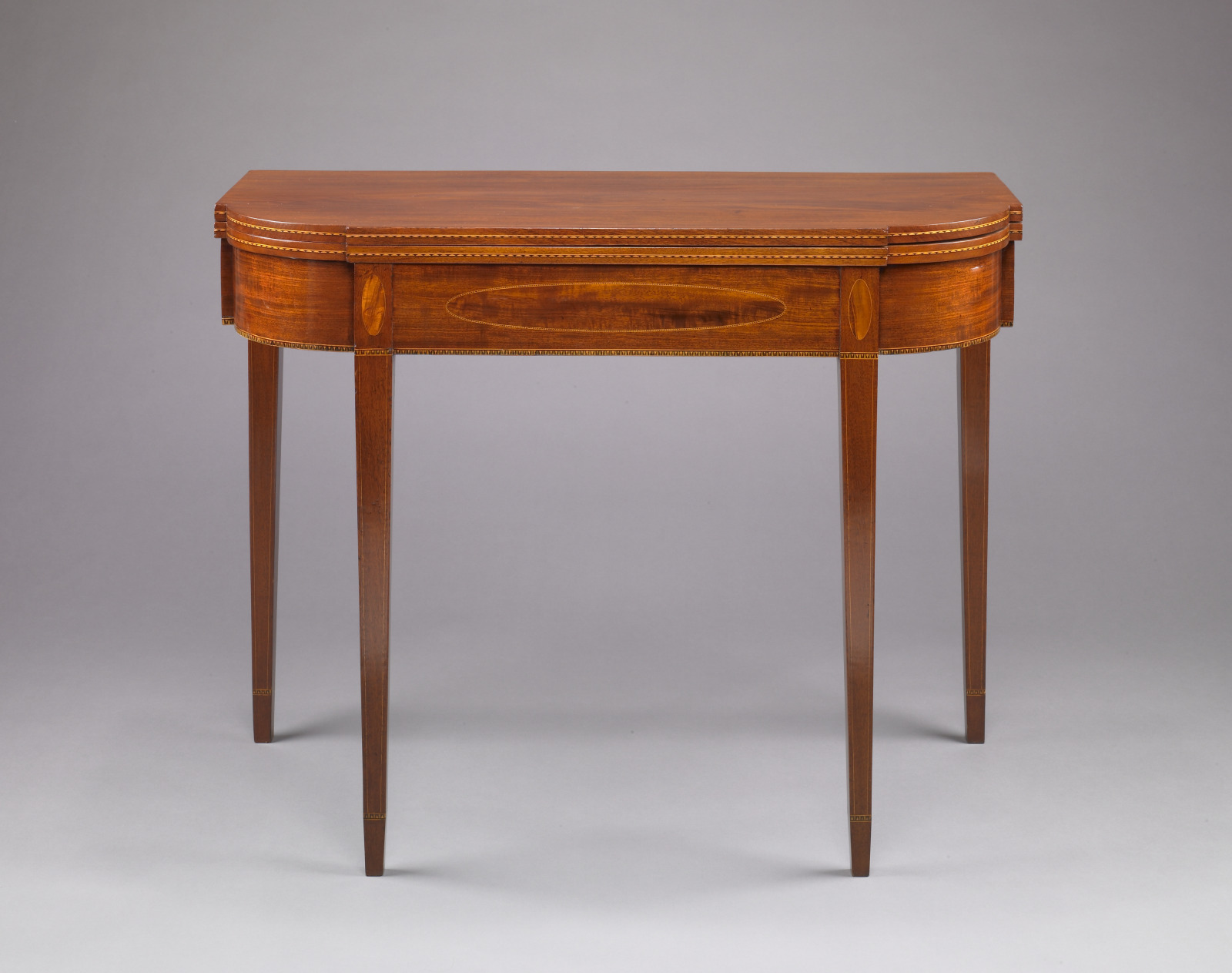 Card Table, Joseph Rawson & Son, Providence, Rhode Island, active 1808–1815, 1808–15, Mahogany, mahogany veneer, birch, and…