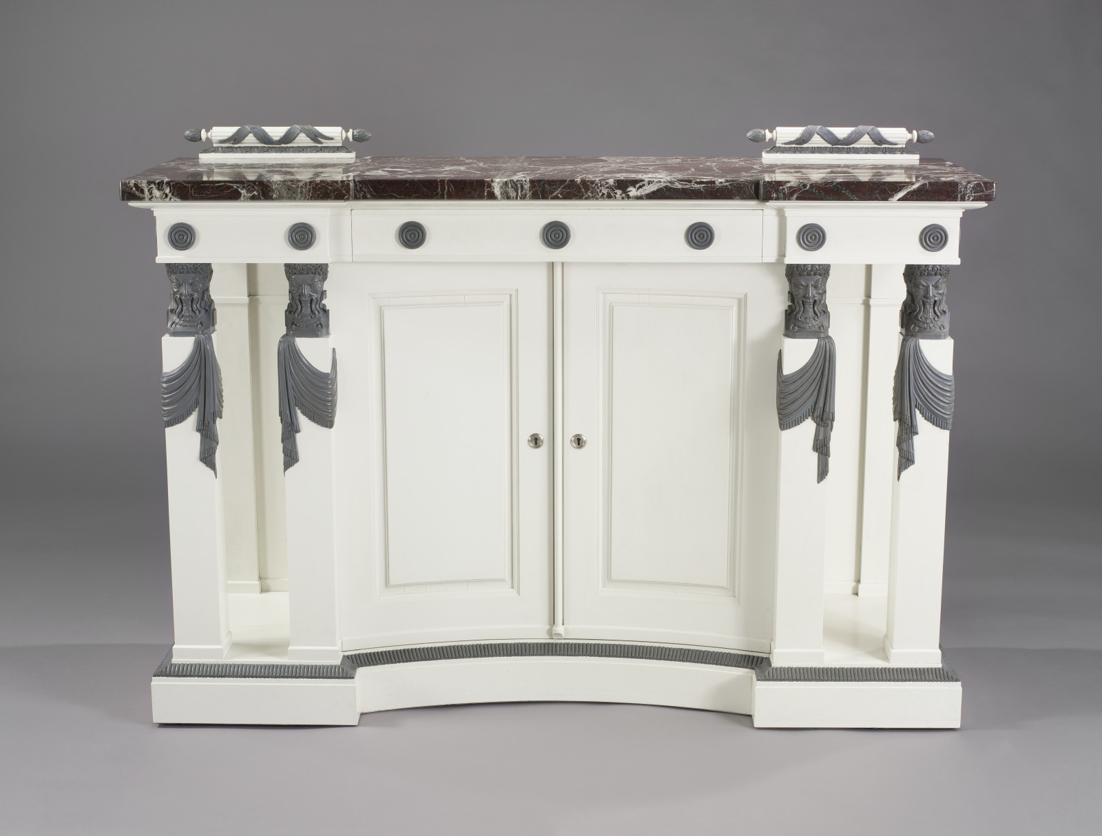 Sideboard, Victor Proetz, American, 1897–1966, 1941, Lacquered wood and marble