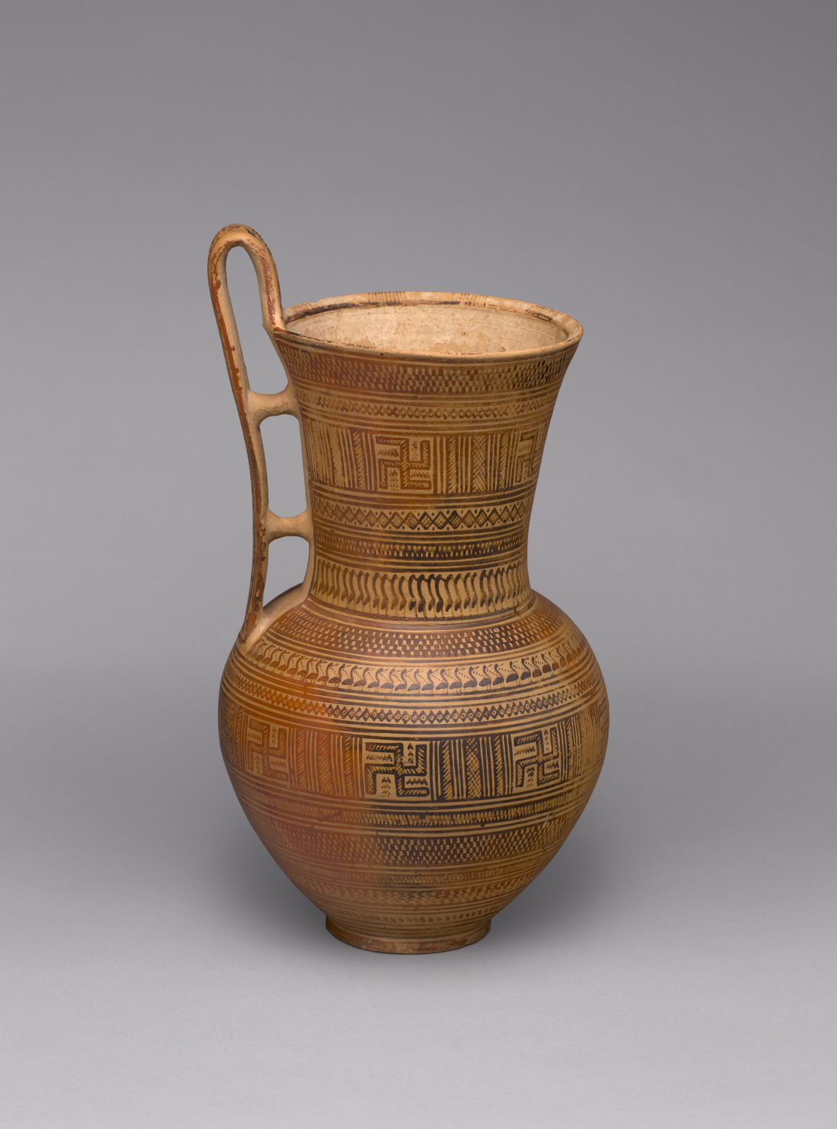 Pitcher (oinochoe) with Geometric Decoration