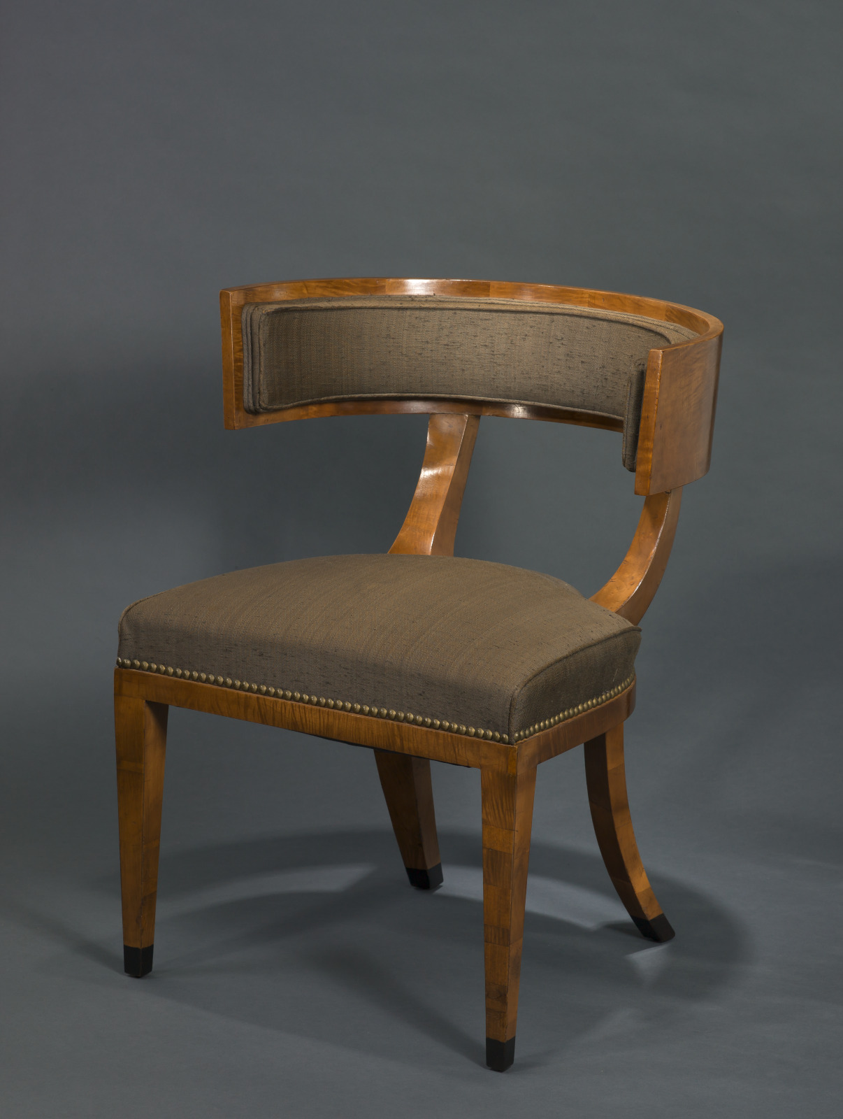 Desk Chair, Victor Proetz, American, 1897–1966, 1939, European cherry veneer, wood, and silk
