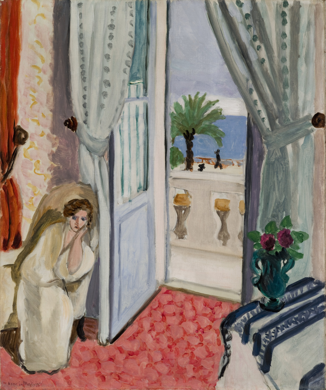 Henri Matisse、INTERIEUR A NICE、画集画、新品額装付 アートパネル Henri Matisse アンリ・マティス Interior in
