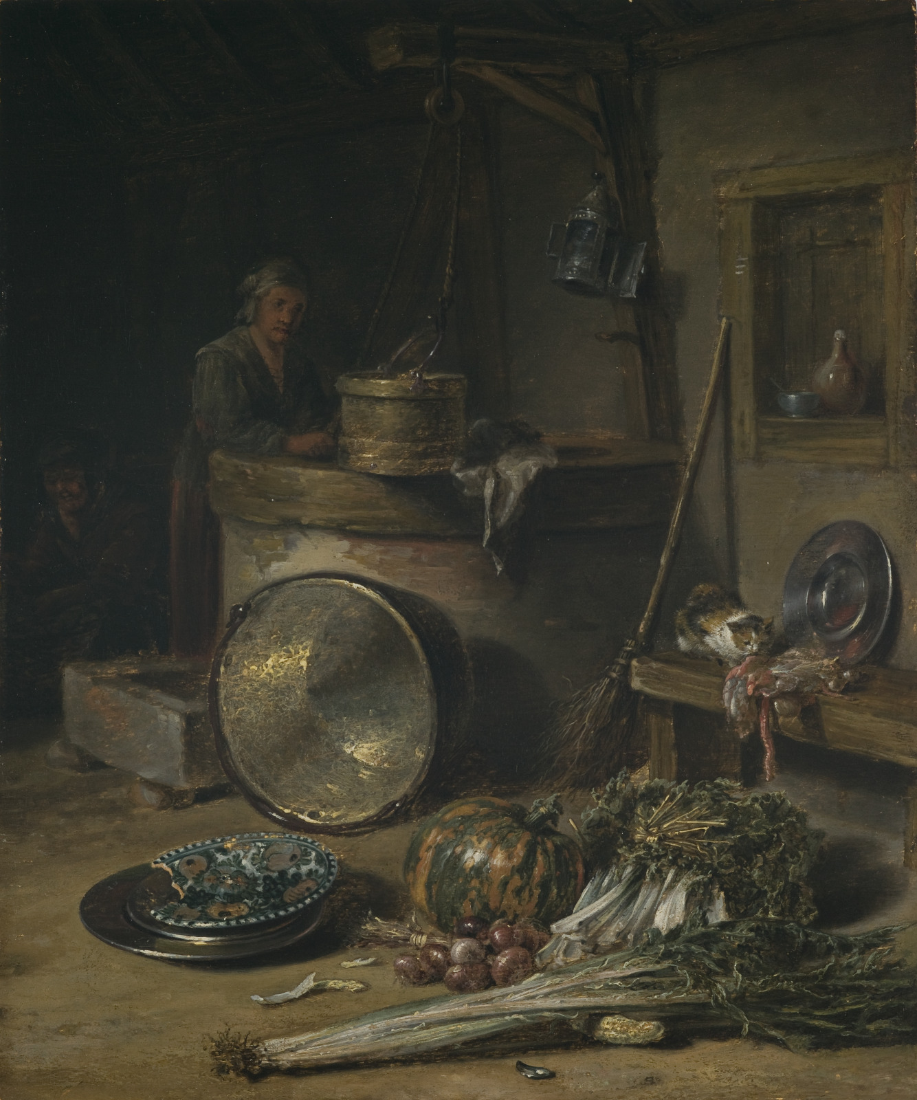 Peasant Interior with Woman at a Well