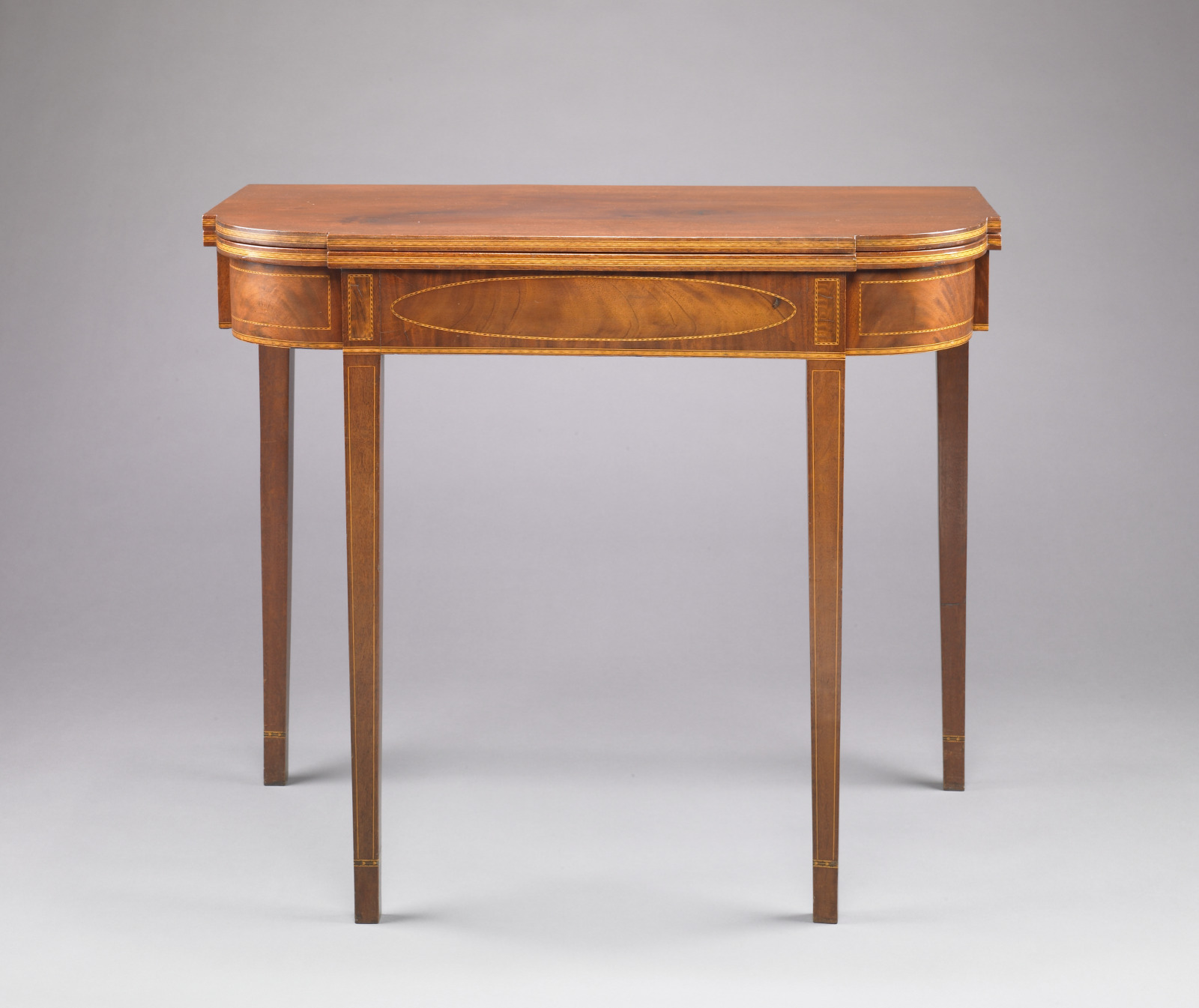 Card Table, American, 1800–1810, Mahogany, mahogany veneer, birch, and pine