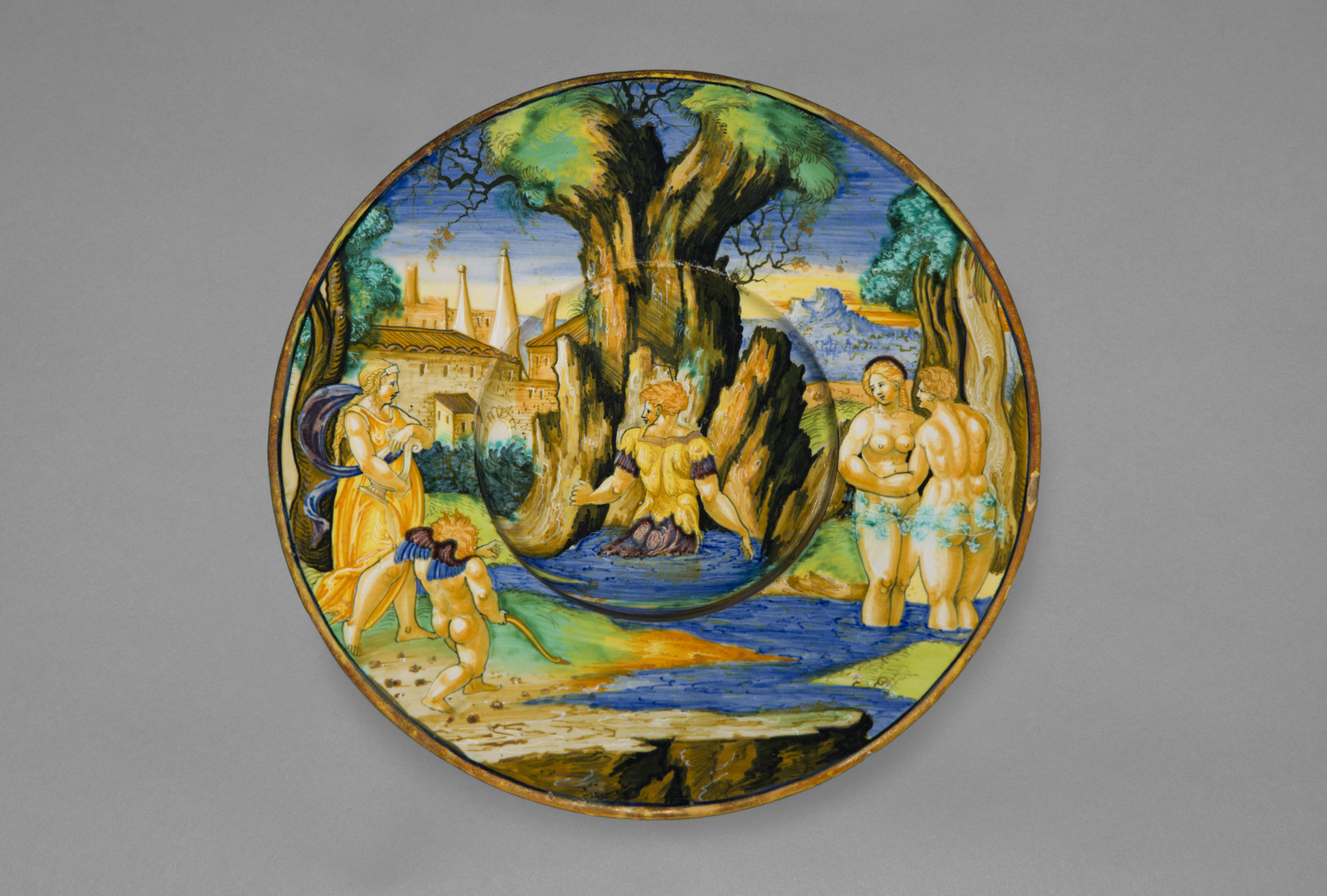 Dish with Hermaphroditus and the Nymph Salmacis