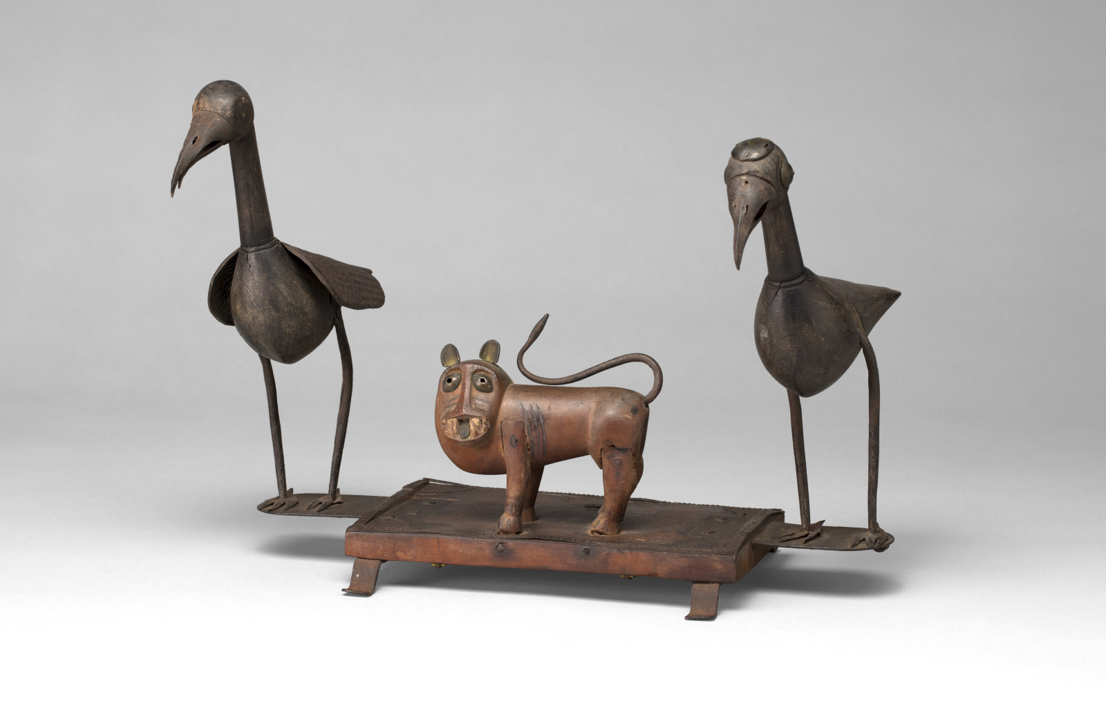 Figure Group Portraying Lion and Birds
