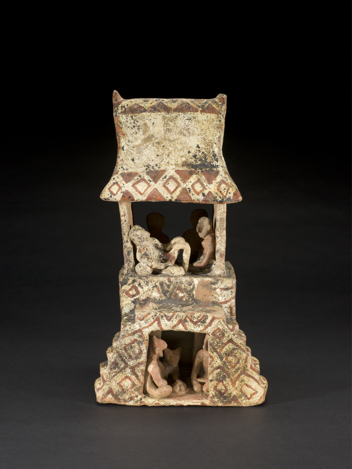 Model of a House with Figurines