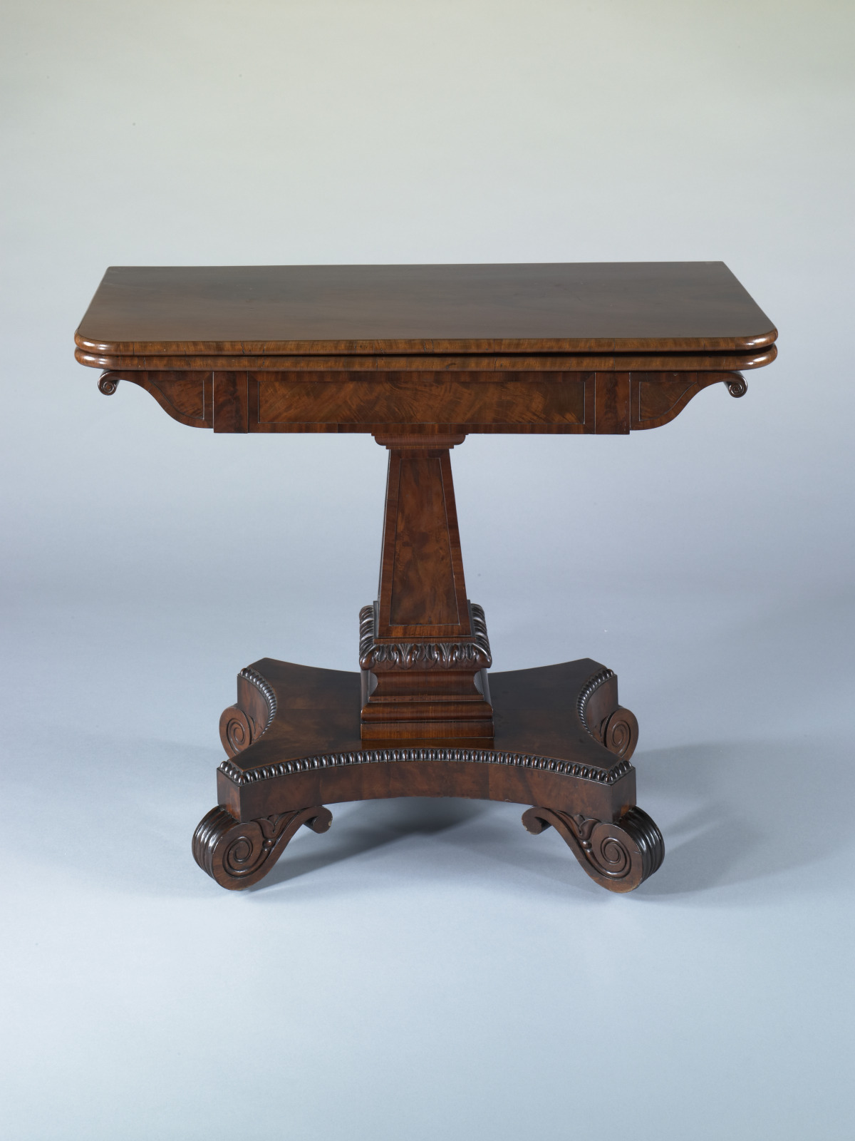 Card Table, Isaac Vose & Son, Boston, Massachusetts, active 1819–1824, 1819–24, Mahogany and chestnut