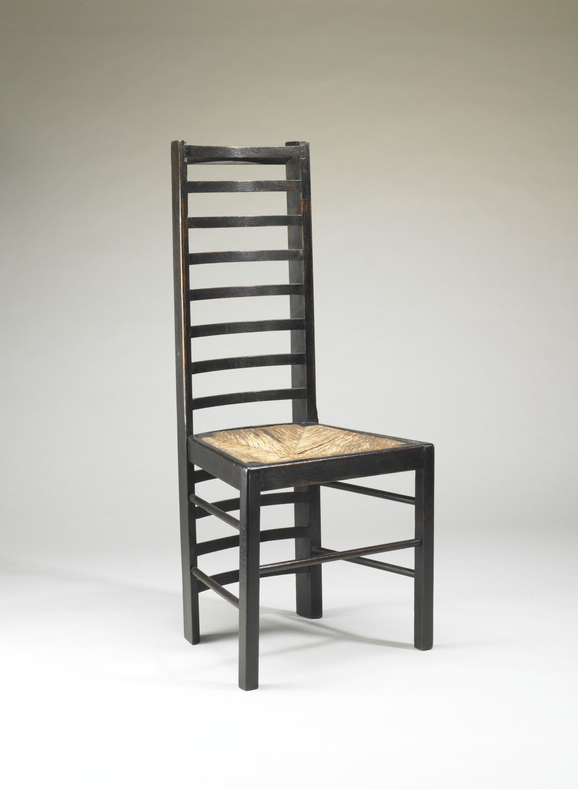 Dining Chair for the Willow Tea Rooms, Glasgow,..., Charles Rennie Mackintosh, Scottish, 1868–1928, 1903, Ebonized oak and r…