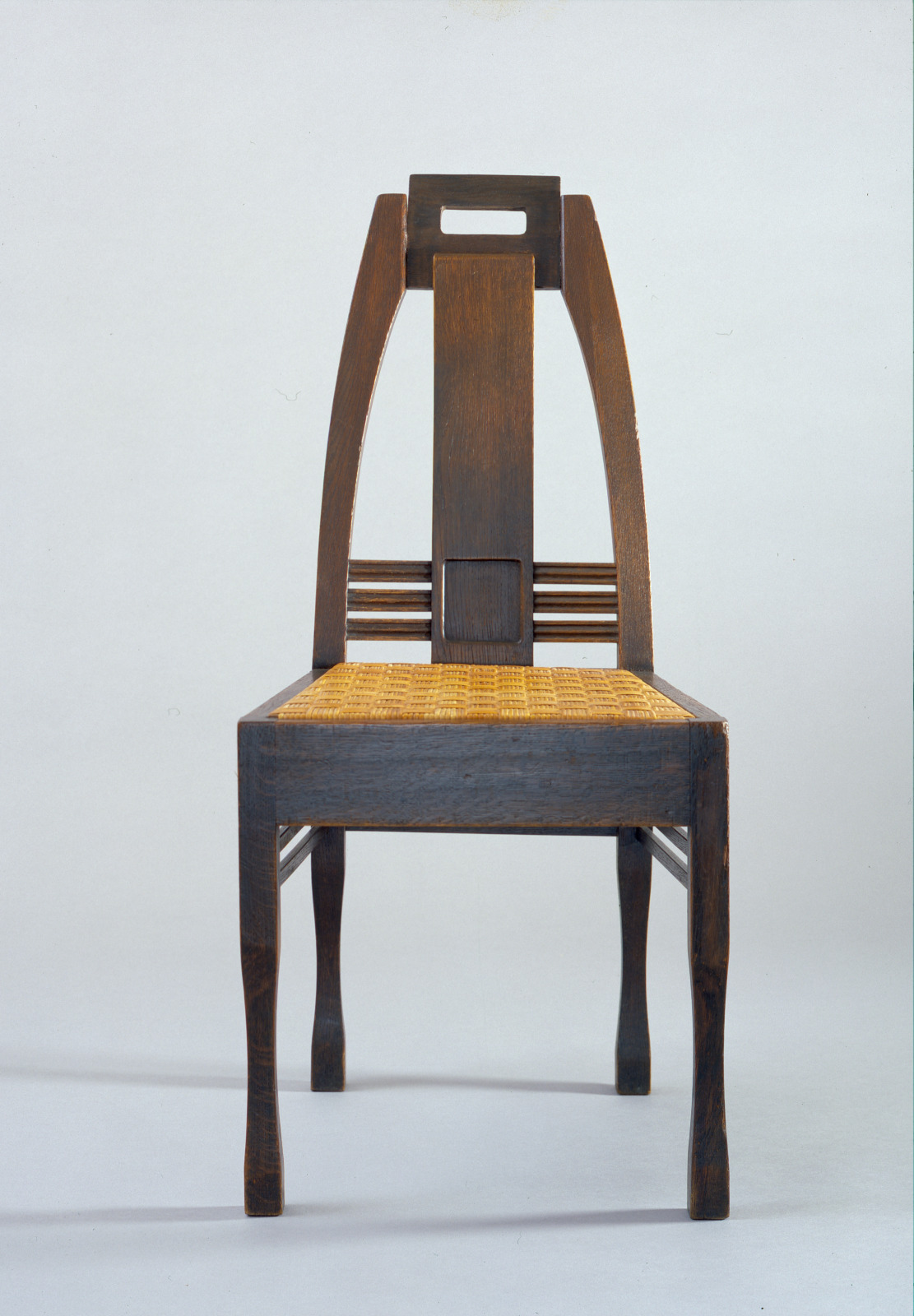 Dining Chair, Peter Behrens, German, 1868–1940, 1902, Oak and original rattan