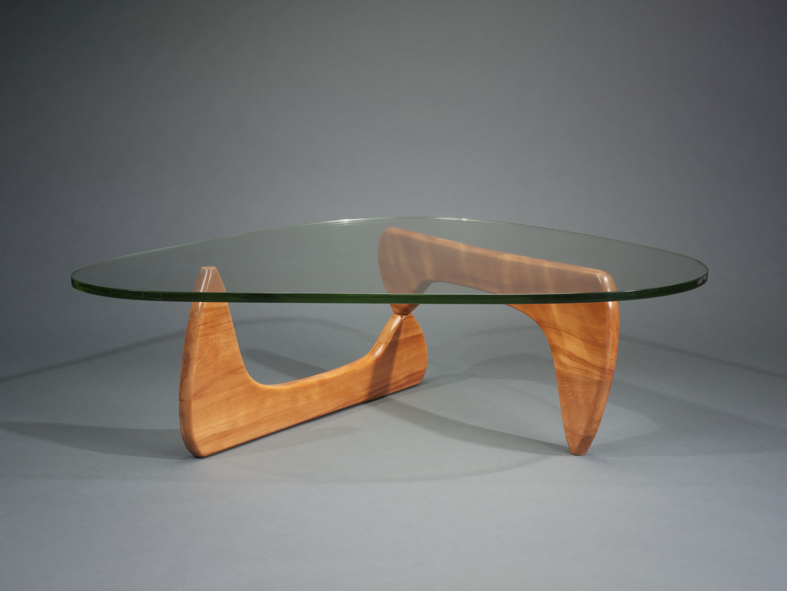 Coffee Table, Isamu Noguchi, American, 1904–1988, 1946, Cherry and glass