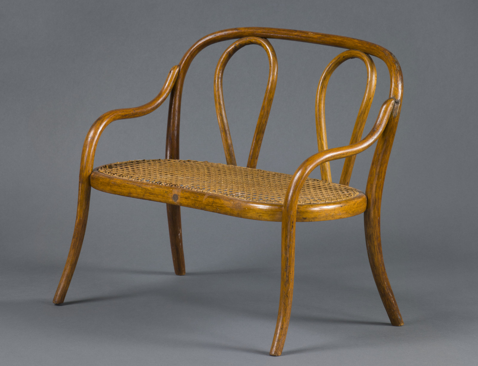Doll’s Settee, attributed to Gebrüder Thonet, Vienna, Austria, founded 1853, designed 1885–86, made c.1890, Beech and cane