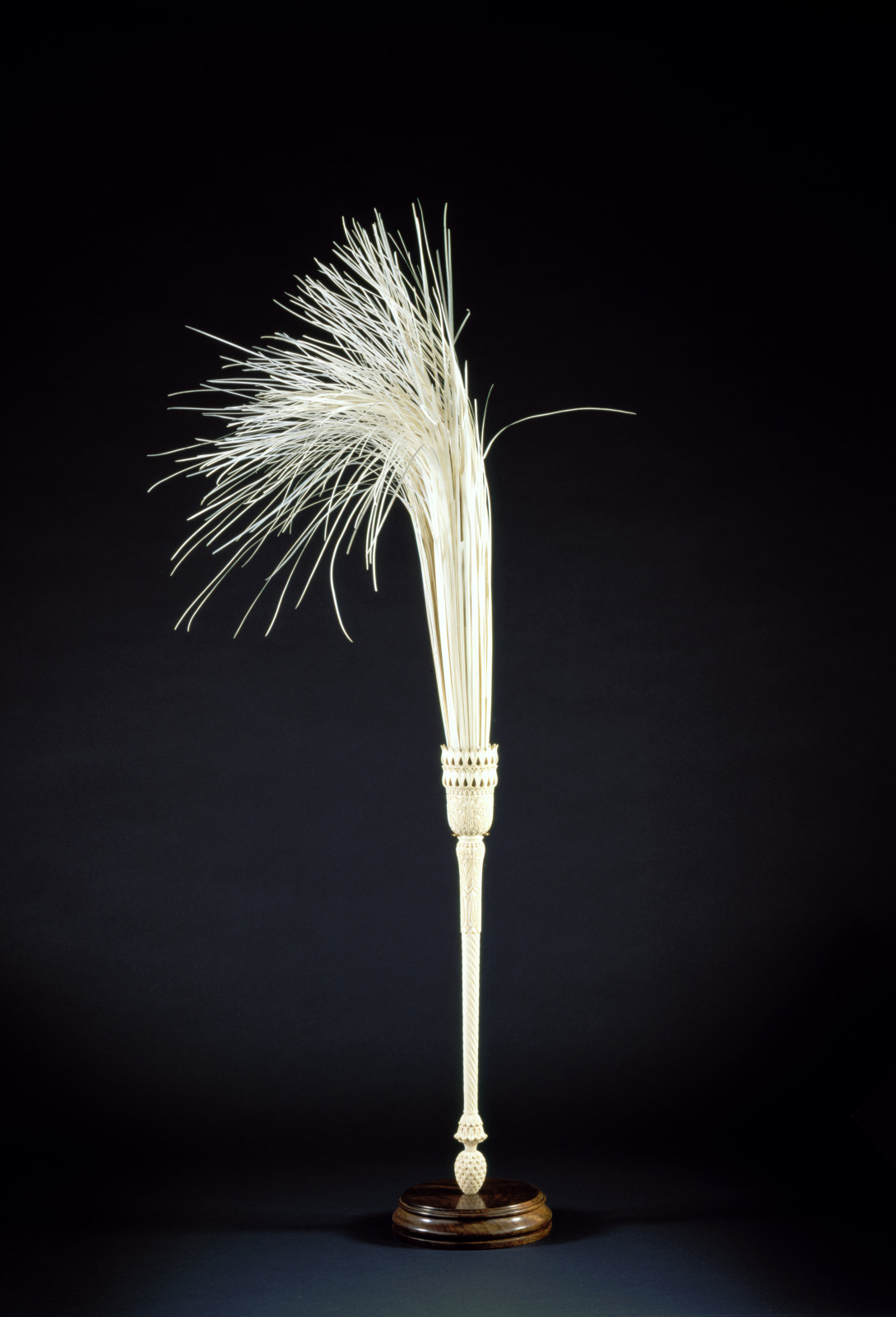 Fly Whisk (chauri) with Design of Floral and Vegetal Motifs on the Handle