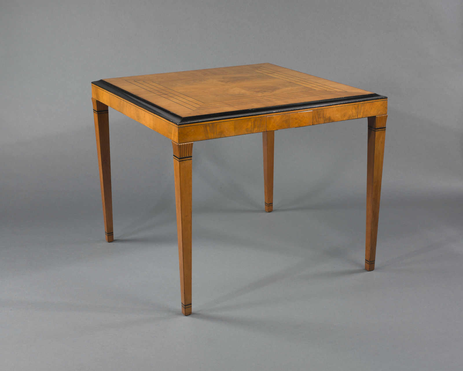 Bridge Table, from the John Philip Meyer House,..., Charles Eames, American, 1907–1978, 1936–38, Cherry veneer, walnut venee…