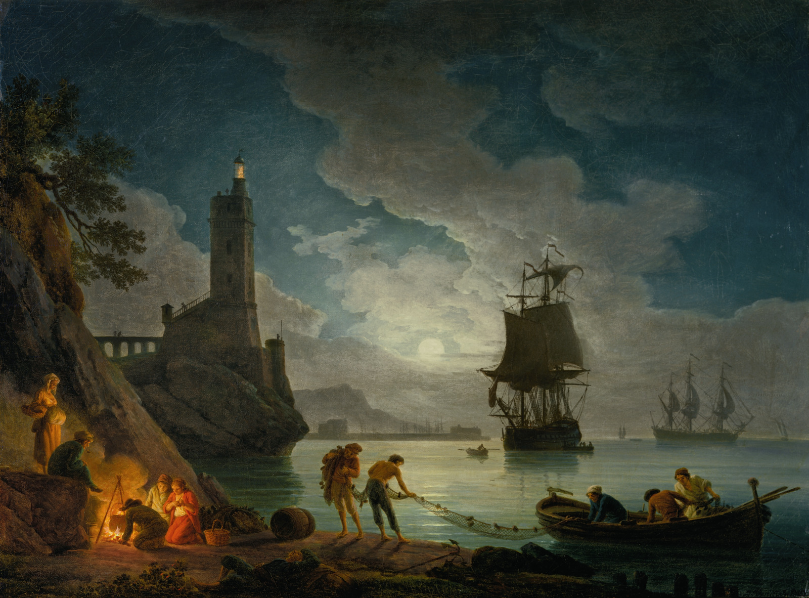 A Harbor in Moonlight