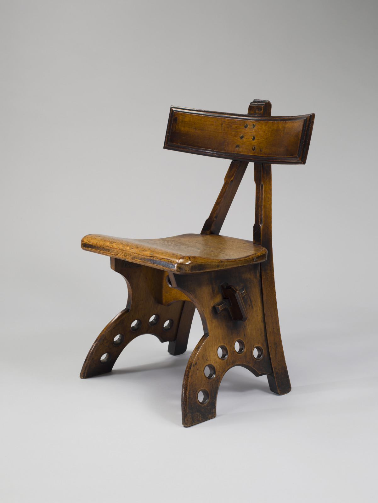 Chair, for the Granville Hotel, Ramsgate, England, Edward Welby Pugin, English, 1834–1875, designed 1870, Oak and ebony