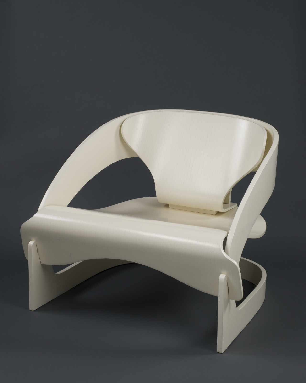 Armchair, Joe Colombo, Italian, 1930–1971, c.1963, Plywood, polyester lacquer