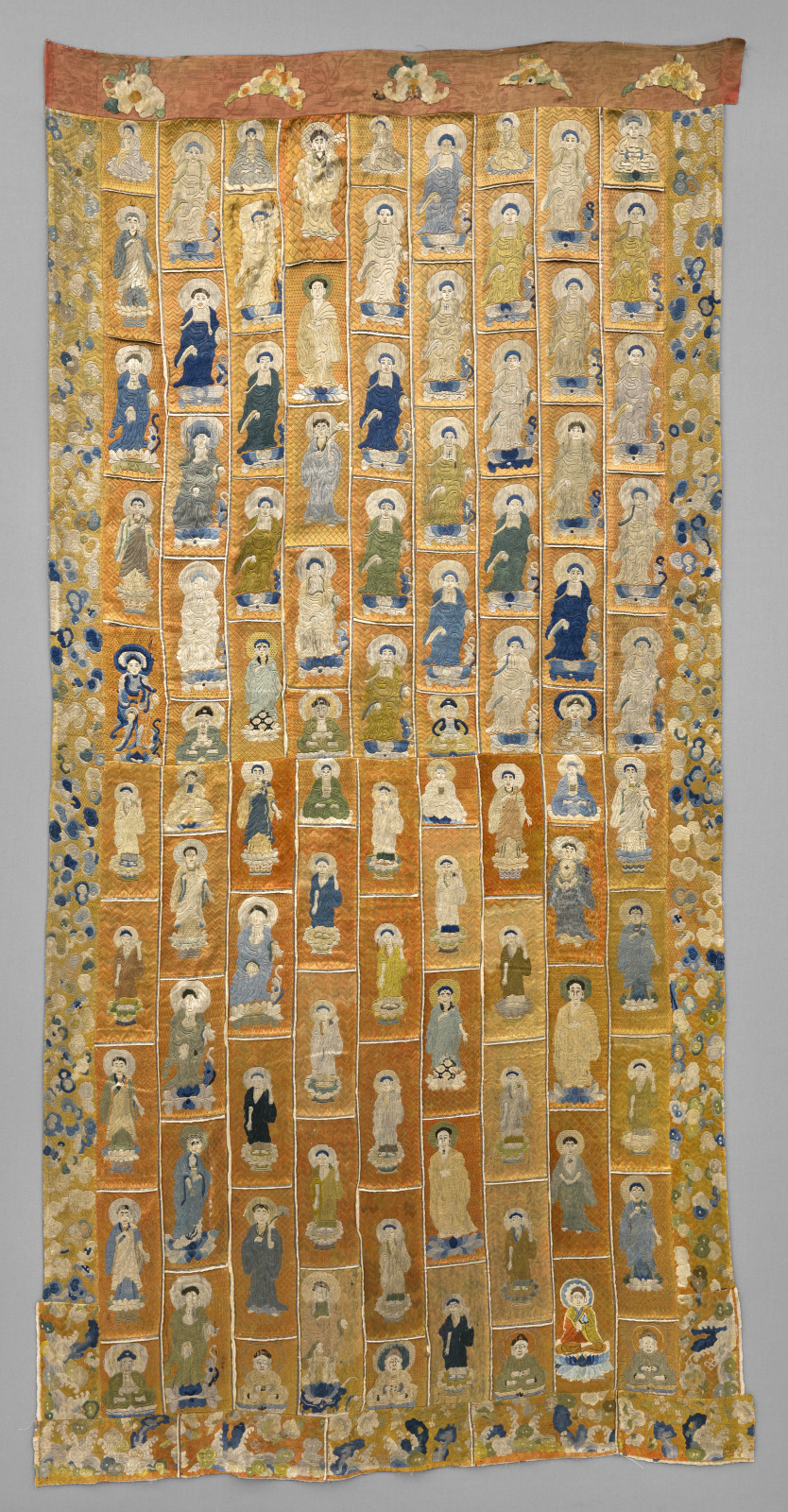 Hanging Made from Pieced Fragments of a Priest’s Robe (kāṣāya) with Design of the “Thousand Buddhas” Motif